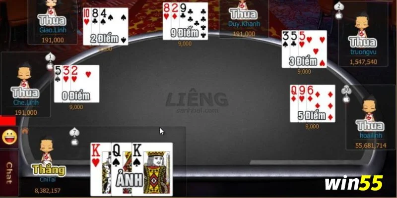Nhập Môn Bài Liêng Online Win55 Giúp Tân Thủ Cược Tự Tin 3 Trong Liêng mỗi ván chơi sẽ duy nhất chỉ có 1 lần chơi trên 1 vòng.